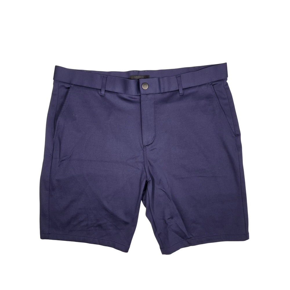 Greyson Sequoia Performance Knit Hybrid Golf Shorts Mens 38 Blue Inseam 9 5/8"